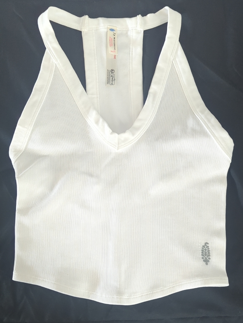 FP Movement All Clear V-Neck Cami Tank White 0B2109684 Size M/L
